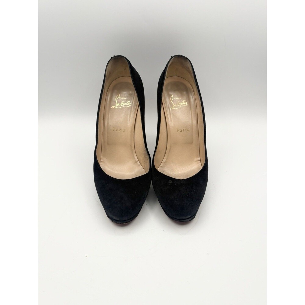Christian Louboutin Black Suede New Simple Pump Platform Heels Size EU 40 - Picture 3 of 11
